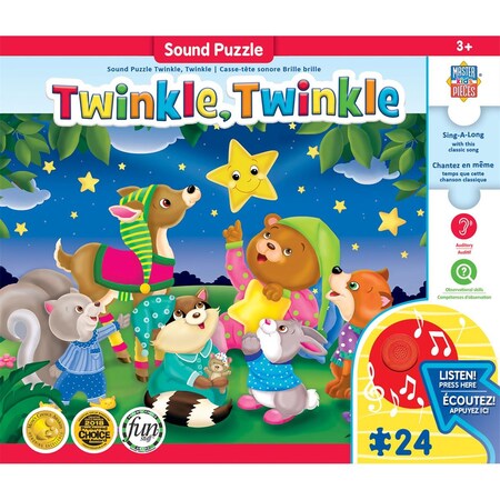 Masterpieces 18 x 24 in. Sing-A-Long Twinkle Twinkle Kids Puzzle with 30s Sound Chip - 24 Piece 11605